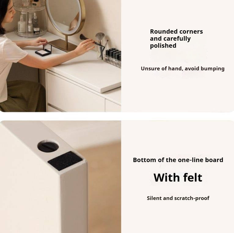 Poplar Solid Wood Makeup Table and Stretchable Dressing Table