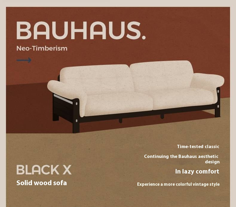 Ash Solid Wood Fabric, Leather Sofa