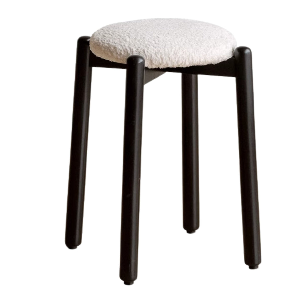 Solid Rubberwood Modern Stacking Stool