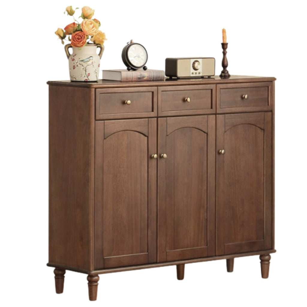 Sandalwood Solid Wood American Retro Storage Shoe Cabinet
