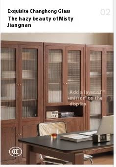 Solid Rubberwood, Oak Solid Wood Modern Bookcase