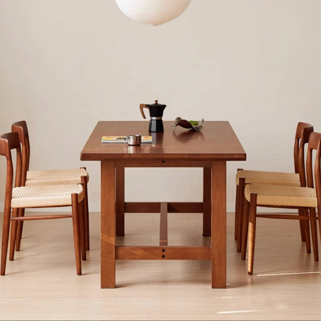 Poplar Solid Wood Mid Ancient Style Dining Table