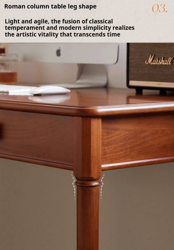 Pine Solid Wood Desk With Ancient Style