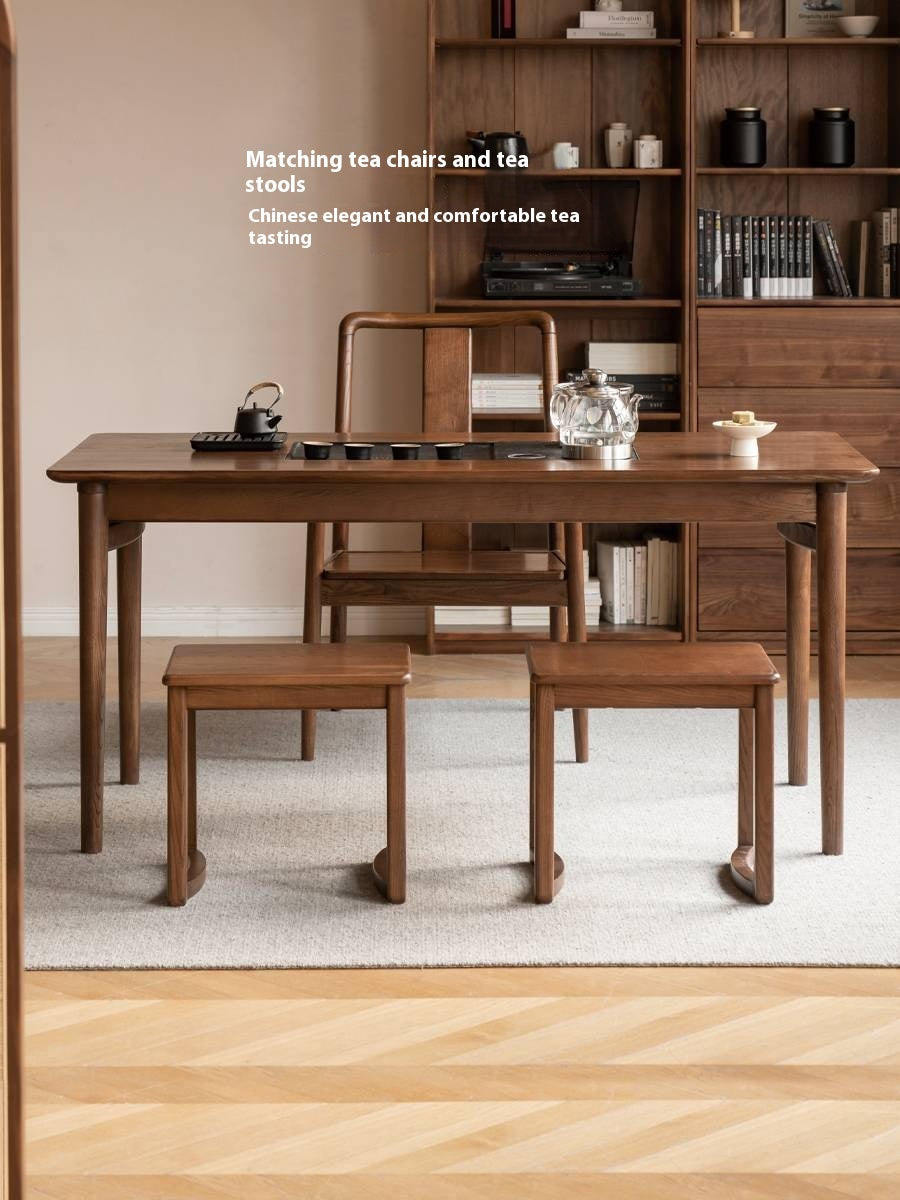 Ash Solid Wood Tea Table With Tea Tray