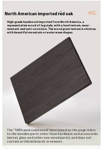 Cherry, Oak Solid Wood French Retro Nightstand