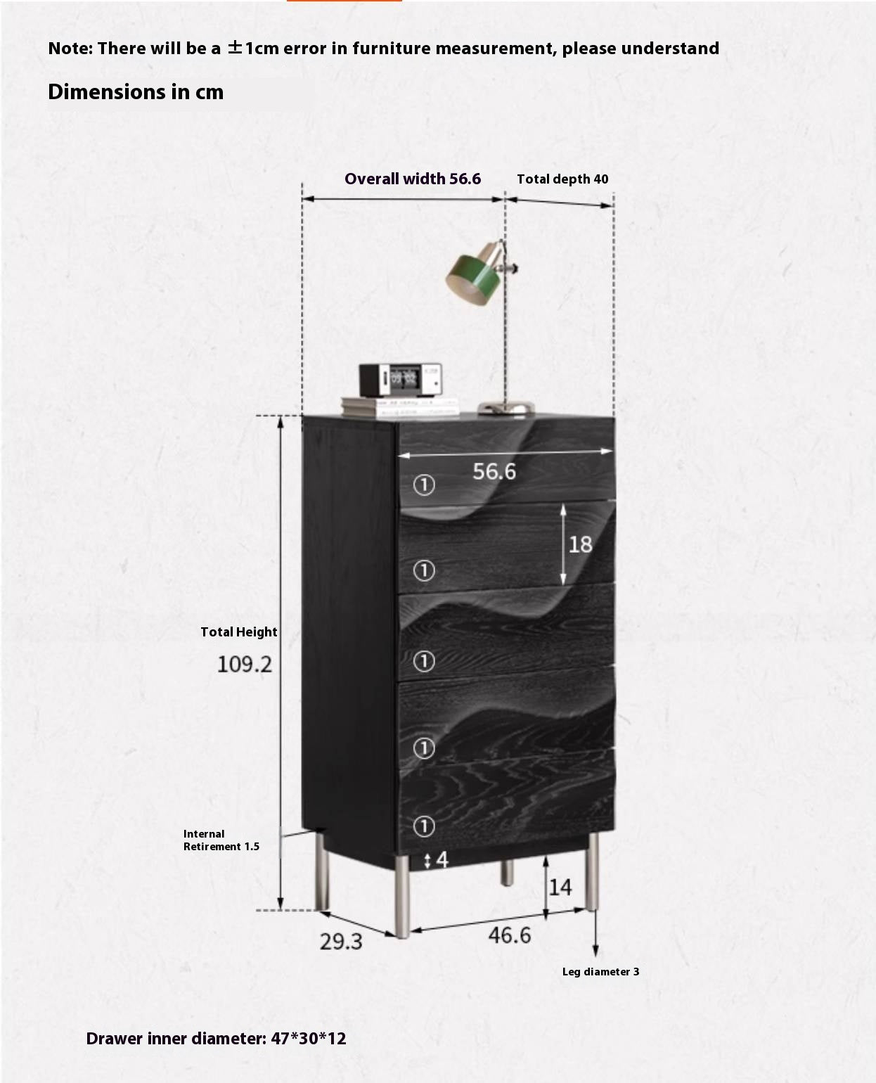 Oak Solid Wood Bauhaus Chest of Drawers