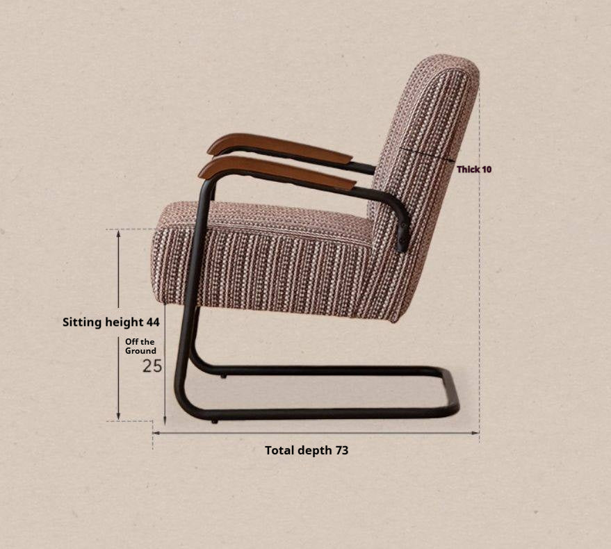 Fabric Sofa Middle Retro Chair