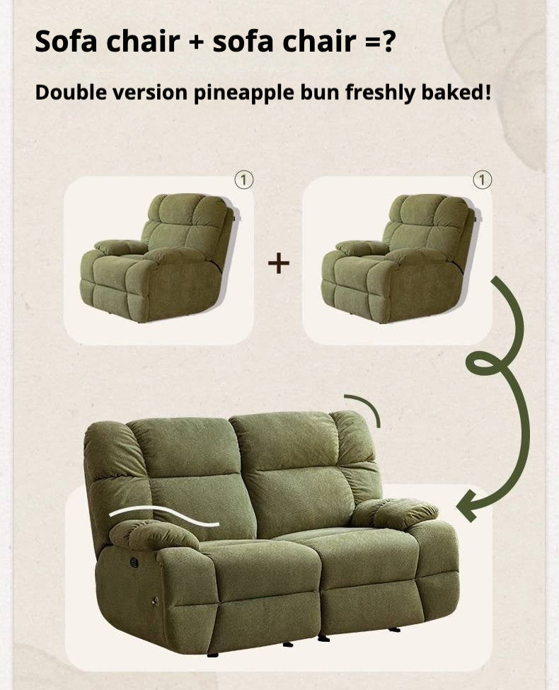 Fabric Reclining and Rocking Double Leisure Chair