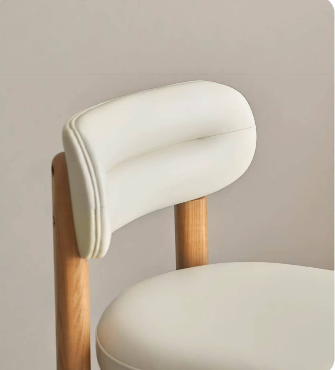 Ash Solid Wood Modern Makeup Stool