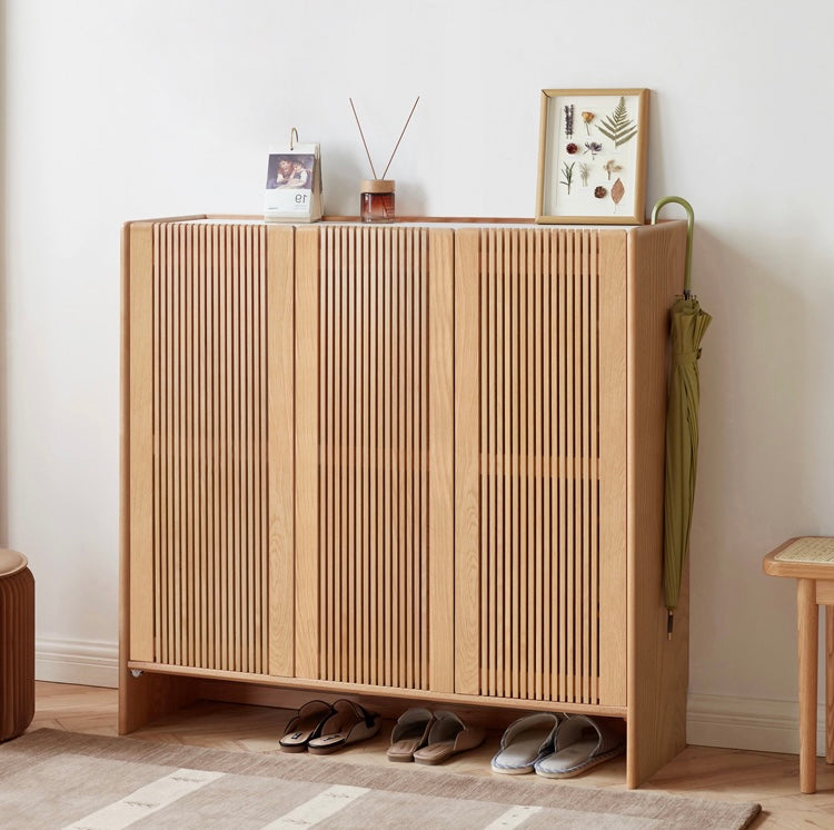 Ash, Oak Solid Wood Rock Top Shoe Cabinet