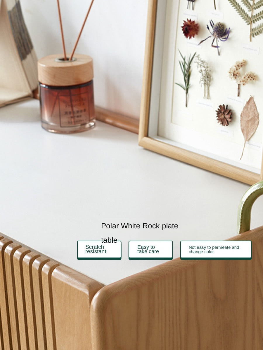 Ash, Oak Solid Wood Rock Top Shoe Cabinet