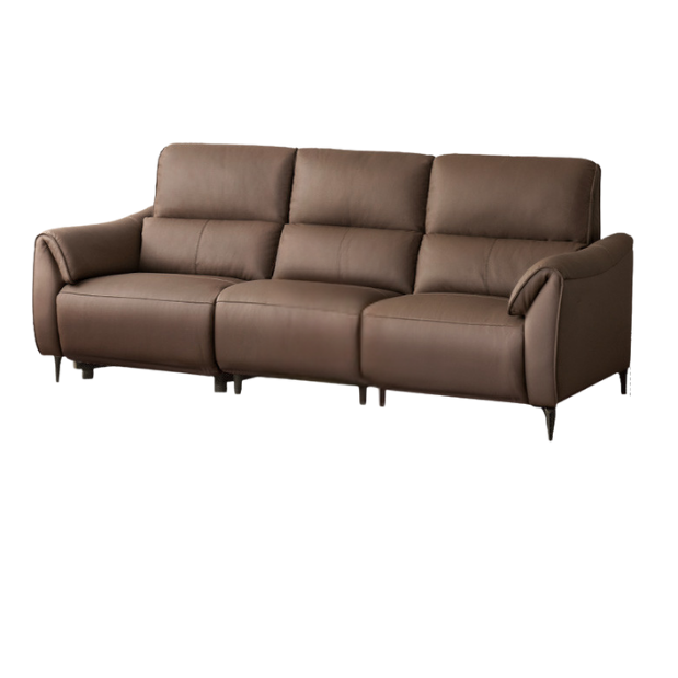 Leather Top Layer Cowhide Retractable Electric Sofa