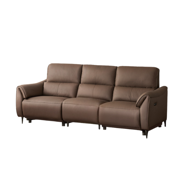 Leather Top Layer Cowhide Retractable Electric Sofa
