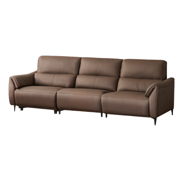 Leather Top Layer Cowhide Retractable Electric Sofa