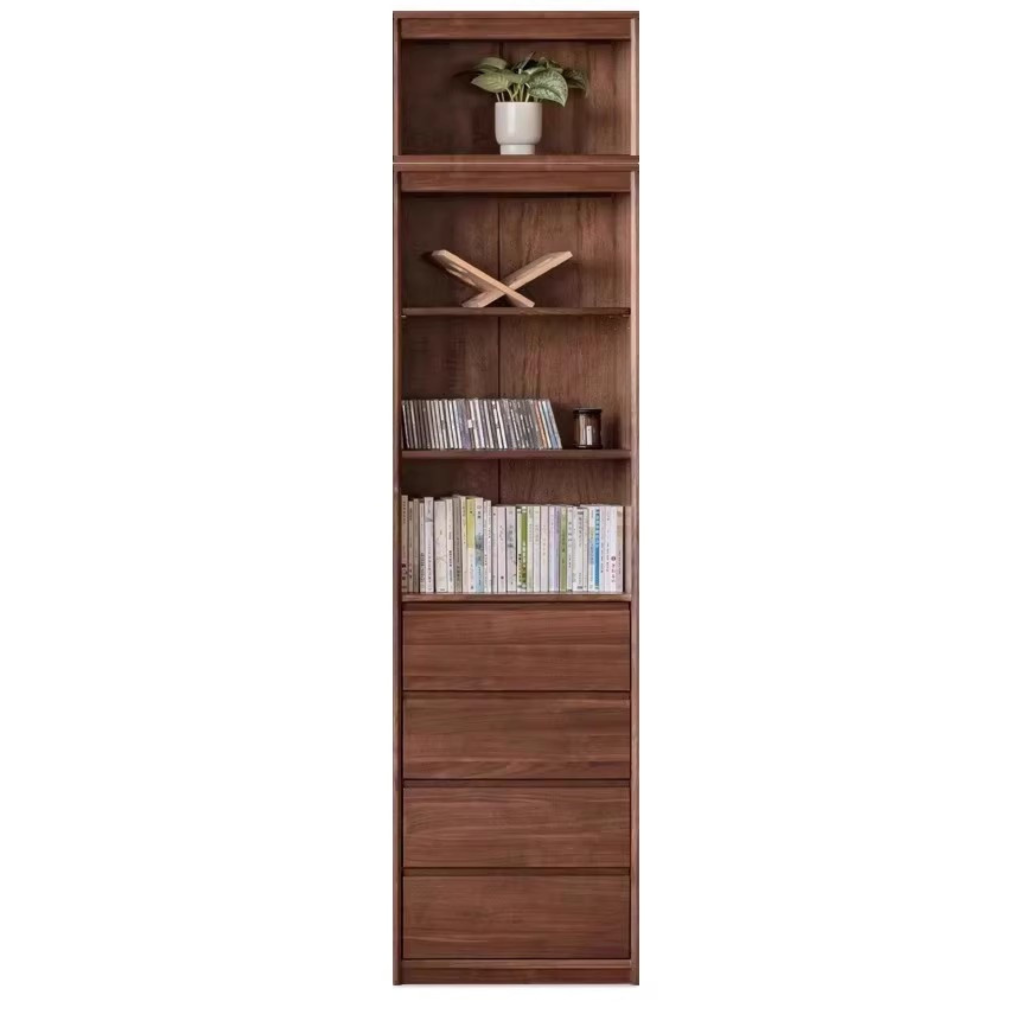 Black Walnut Solid Wood Bookshelf -USA