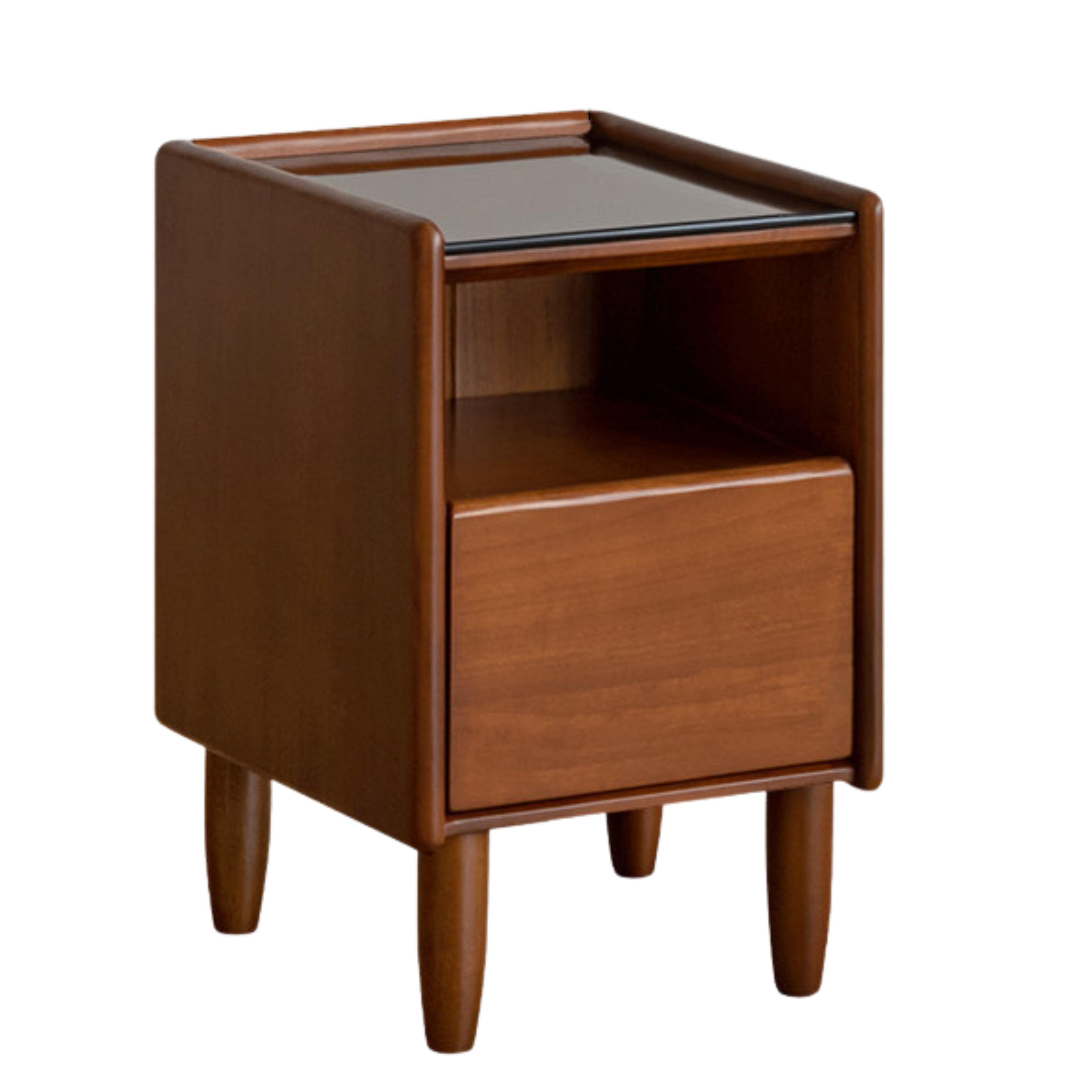 Ash, Cherry, Black walnut, Poplar, Solid Rubberwood Modern Nightstand.