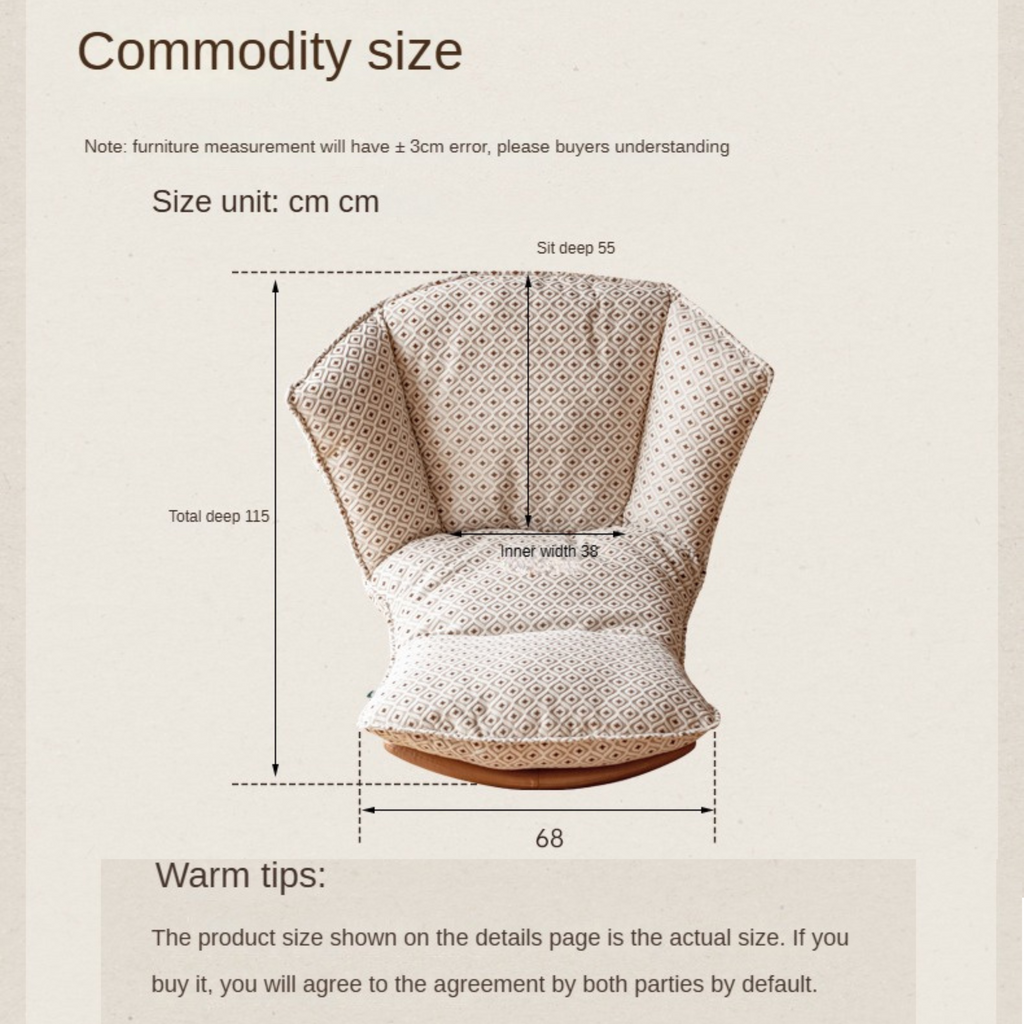 Fabric Rocking Retro Lazy Eggshell Chair