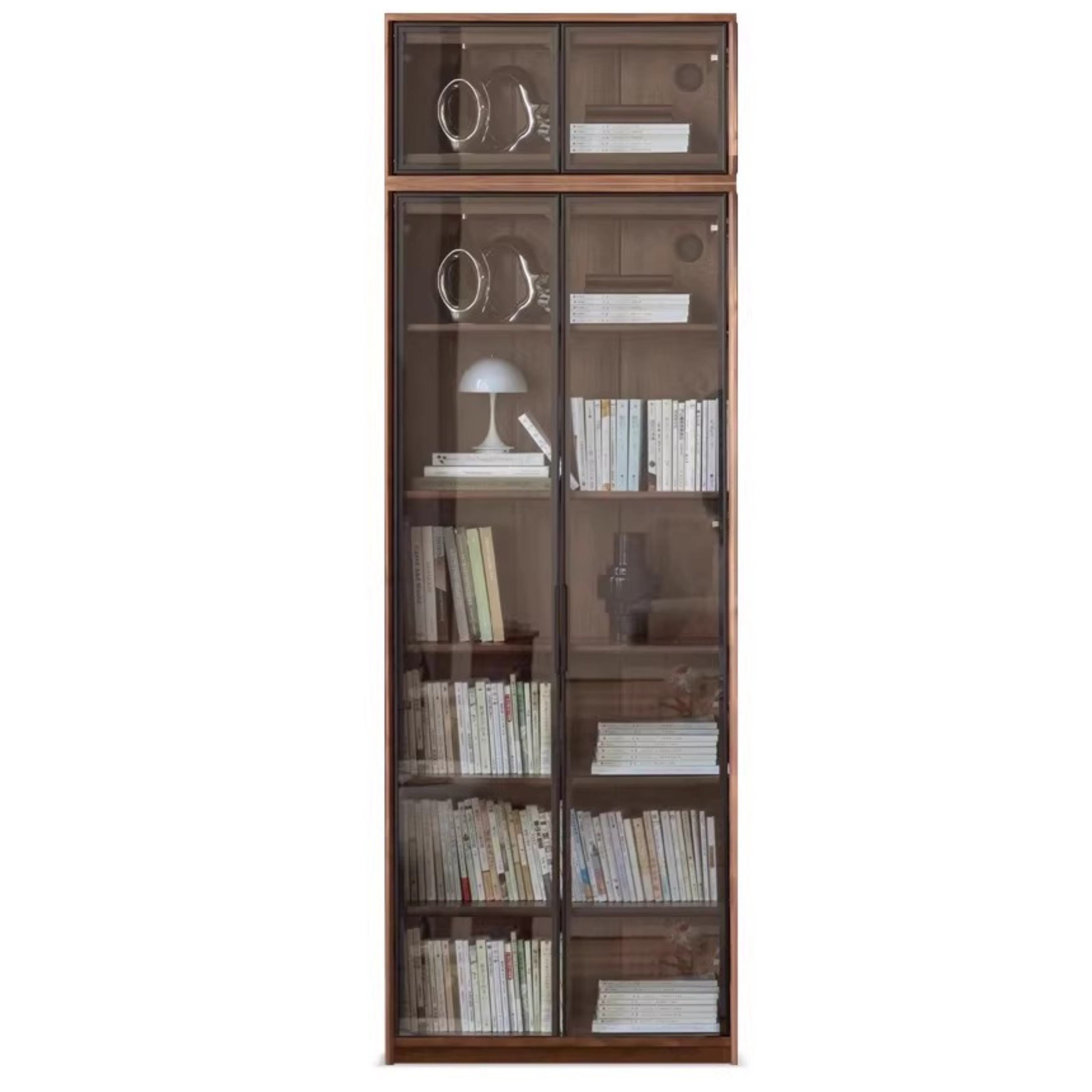 Black Walnut, Golden Sandalwood Solid Wood Bookshelf