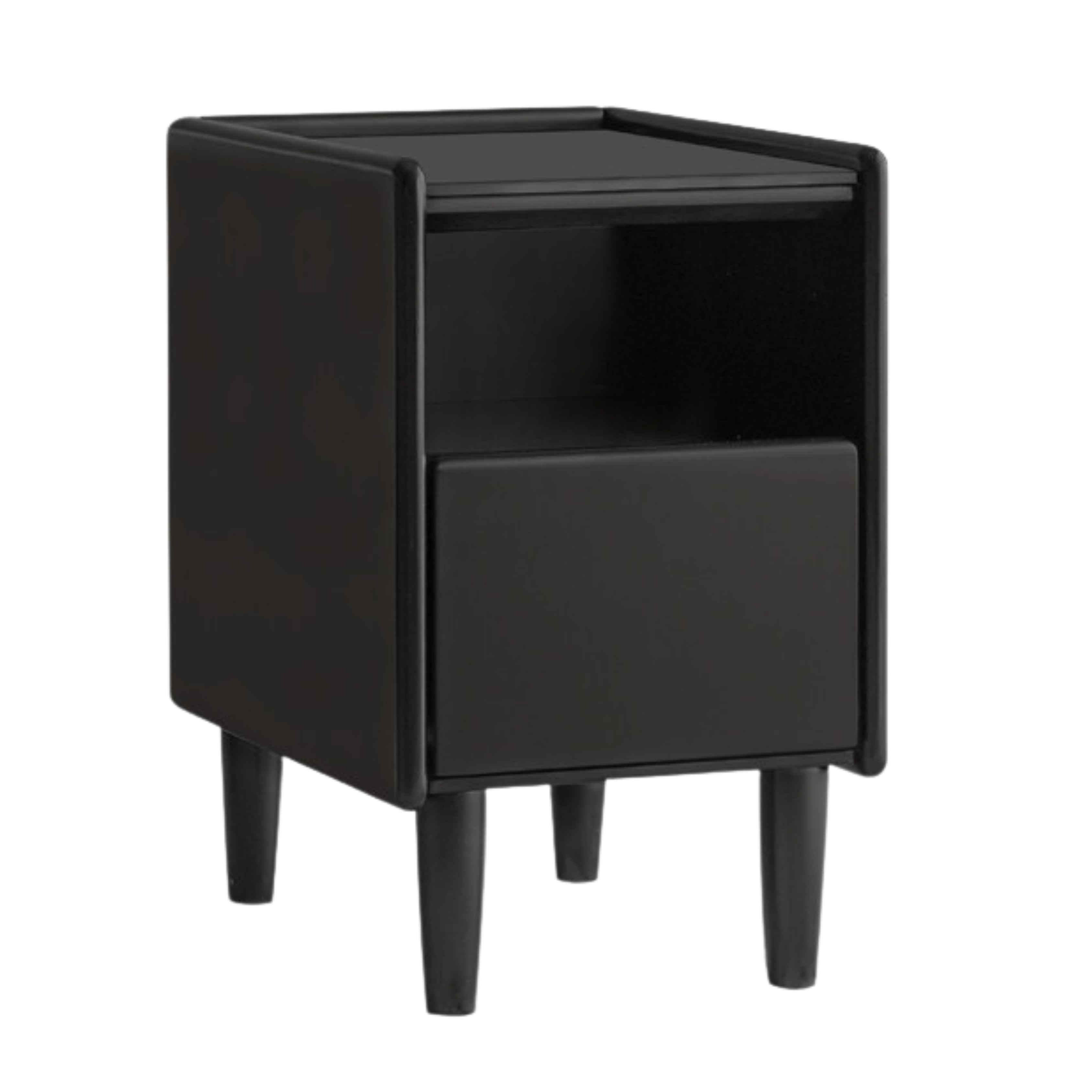 Ash, Cherry, Black walnut, Poplar, Solid Rubberwood Modern Nightstand.