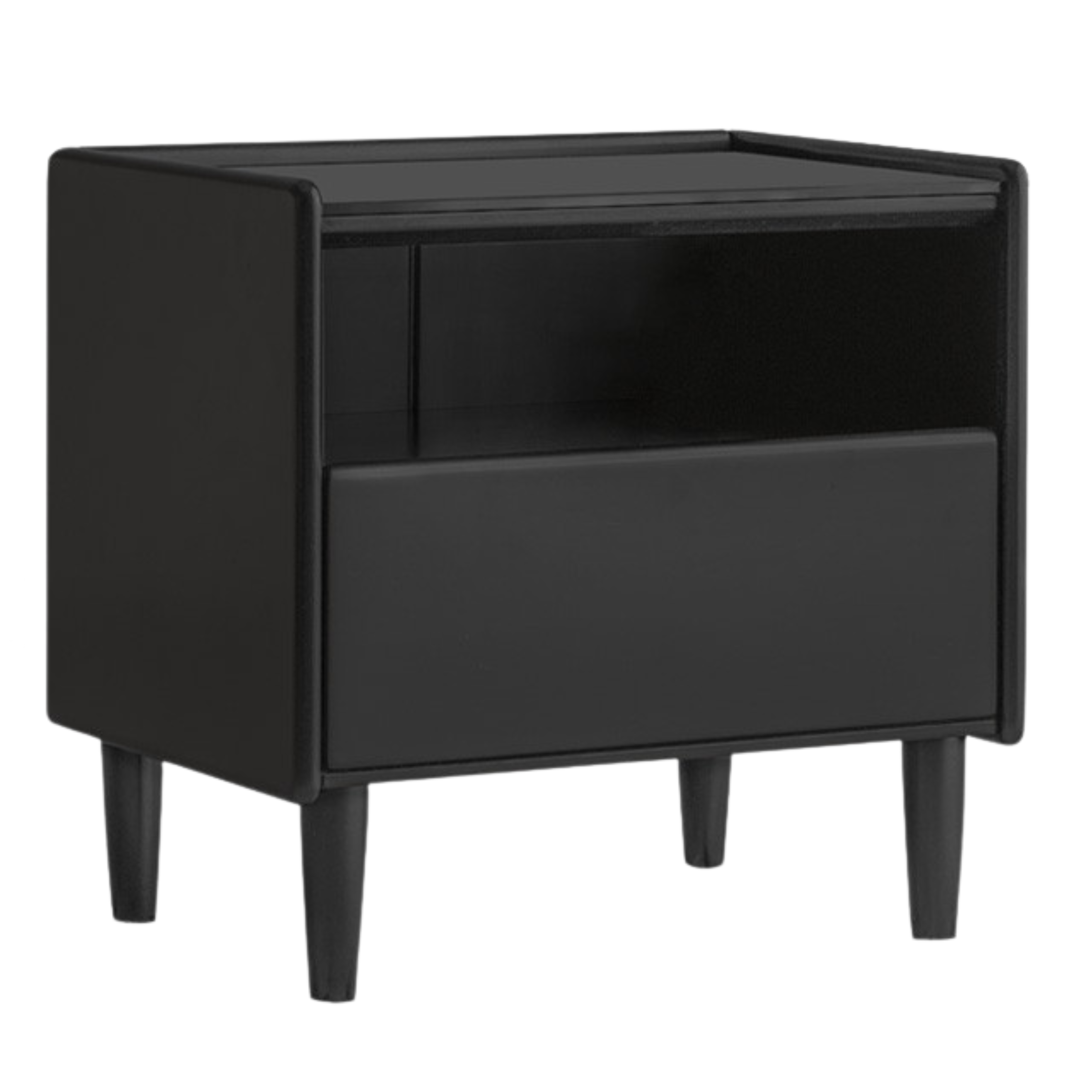 Ash, Cherry, Black walnut, Poplar, Solid Rubberwood Modern Nightstand.