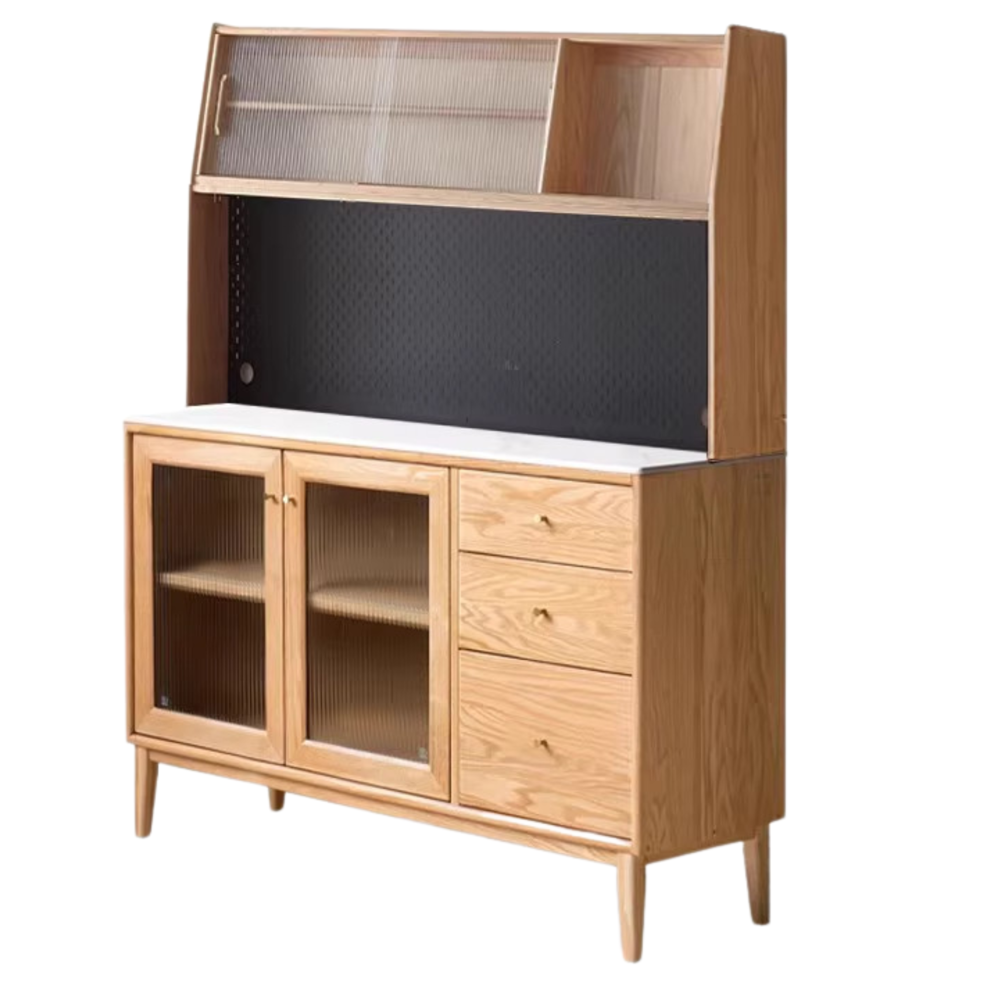 Oak Solid Wood Rock Board Modern Sideboard