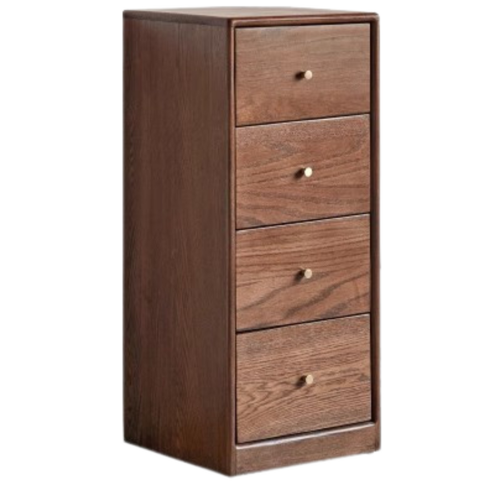 Oak Solid Wood Side Cabinet, Multi-Functional Storage-USA