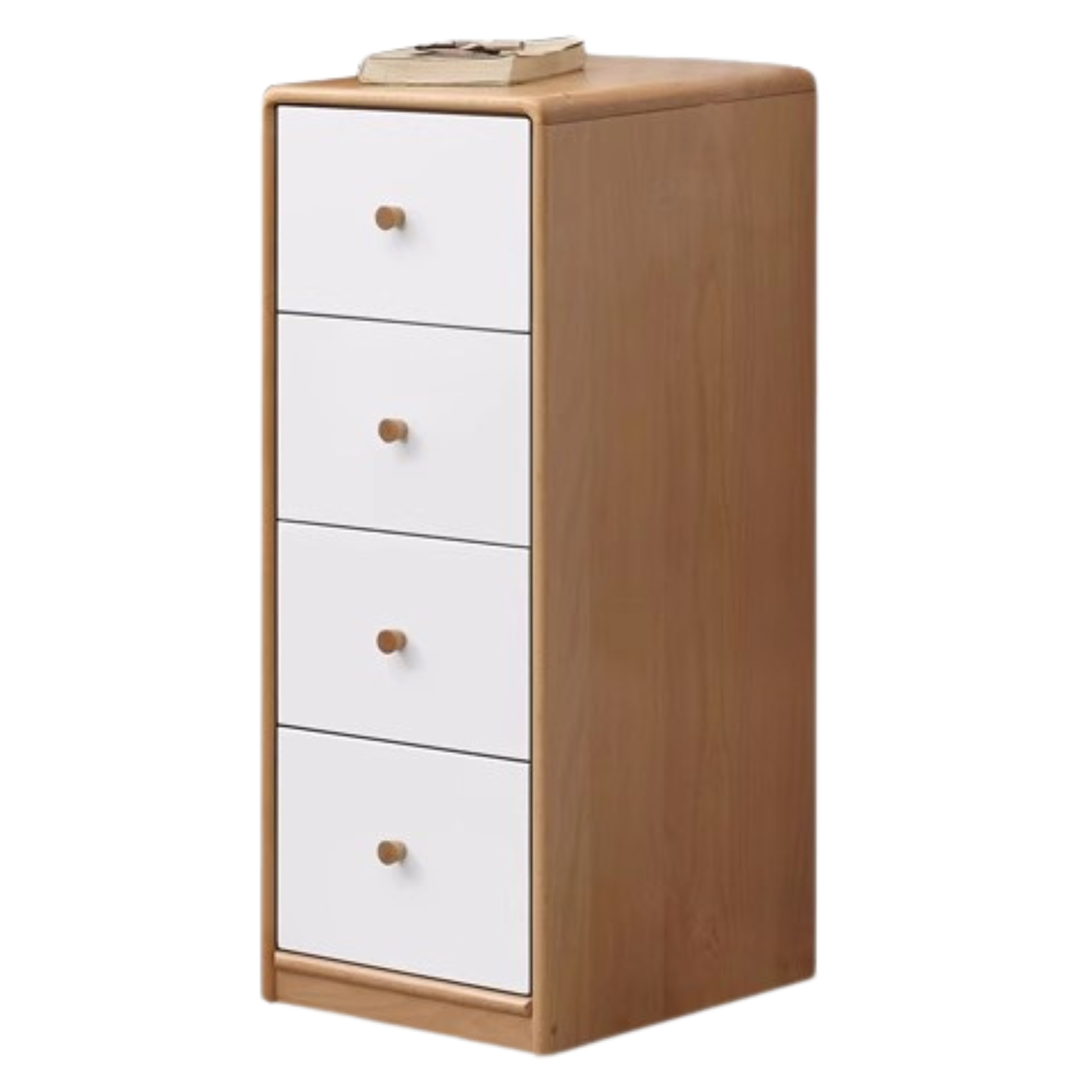 Oak Solid Wood Side Cabinet, Multi-Functional Storage-USA