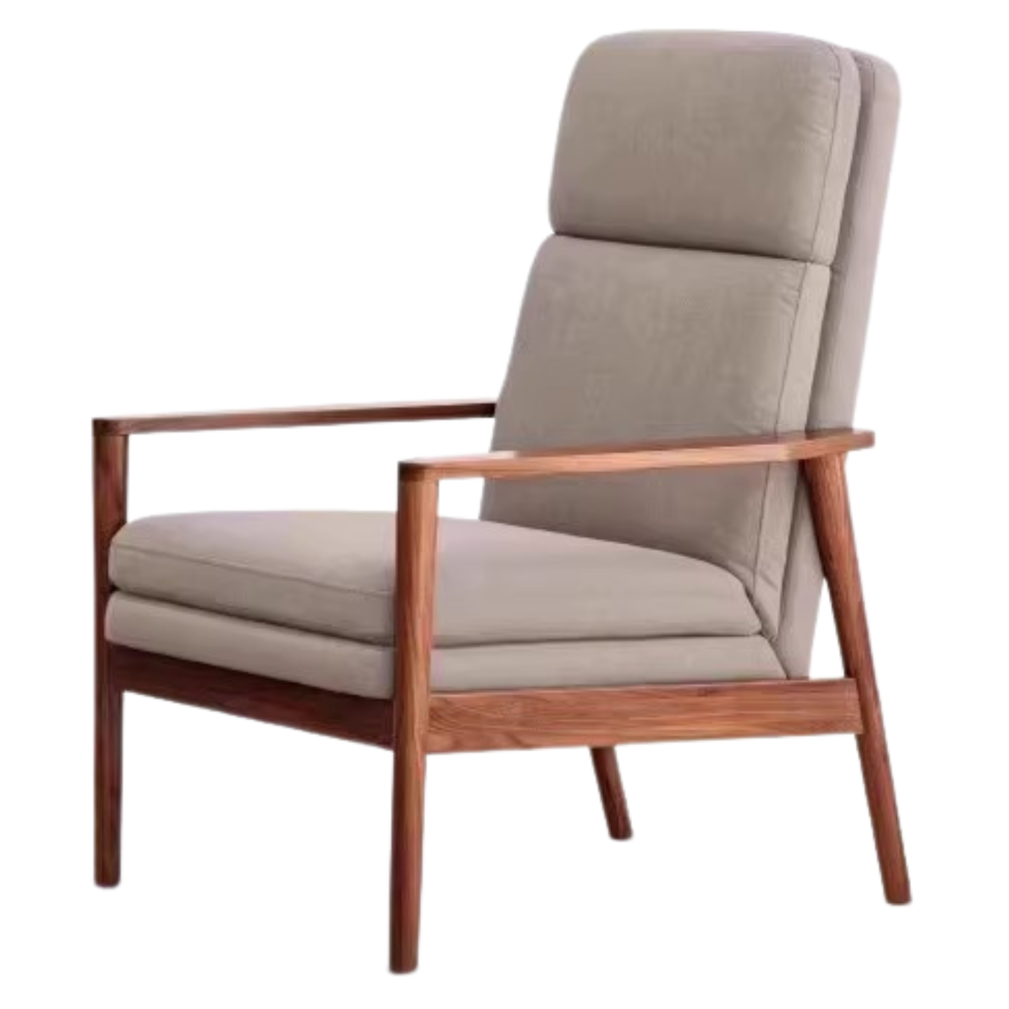 Black Walnut Solid Wood Fabric Sofa Chair