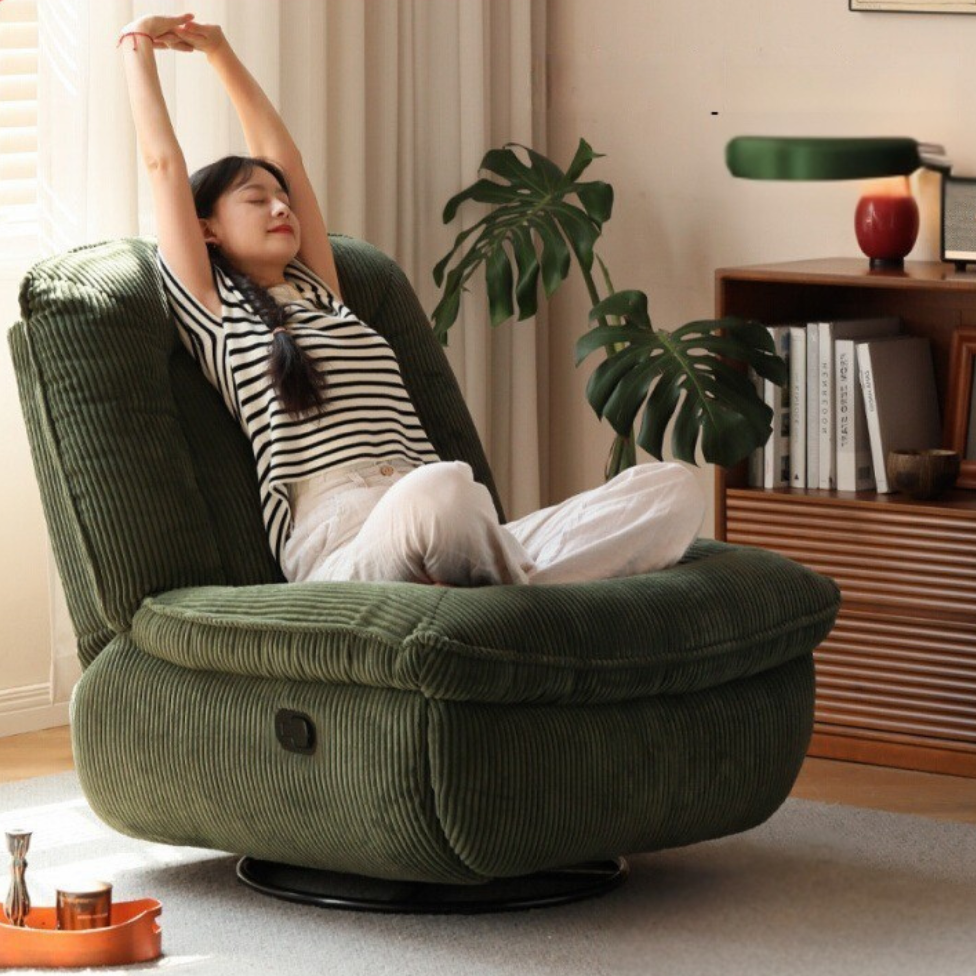 Fabric Dual Use Rocking Chair