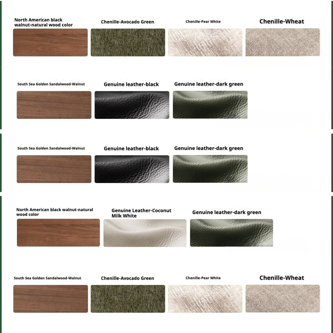 Black Walnut Solid Wood,Solid Sandalwood genuine leather, fabric Sofa