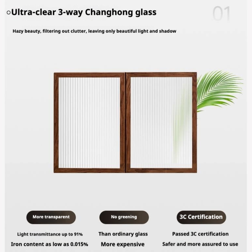 Oak Solid Wood Modern Side Cabinet