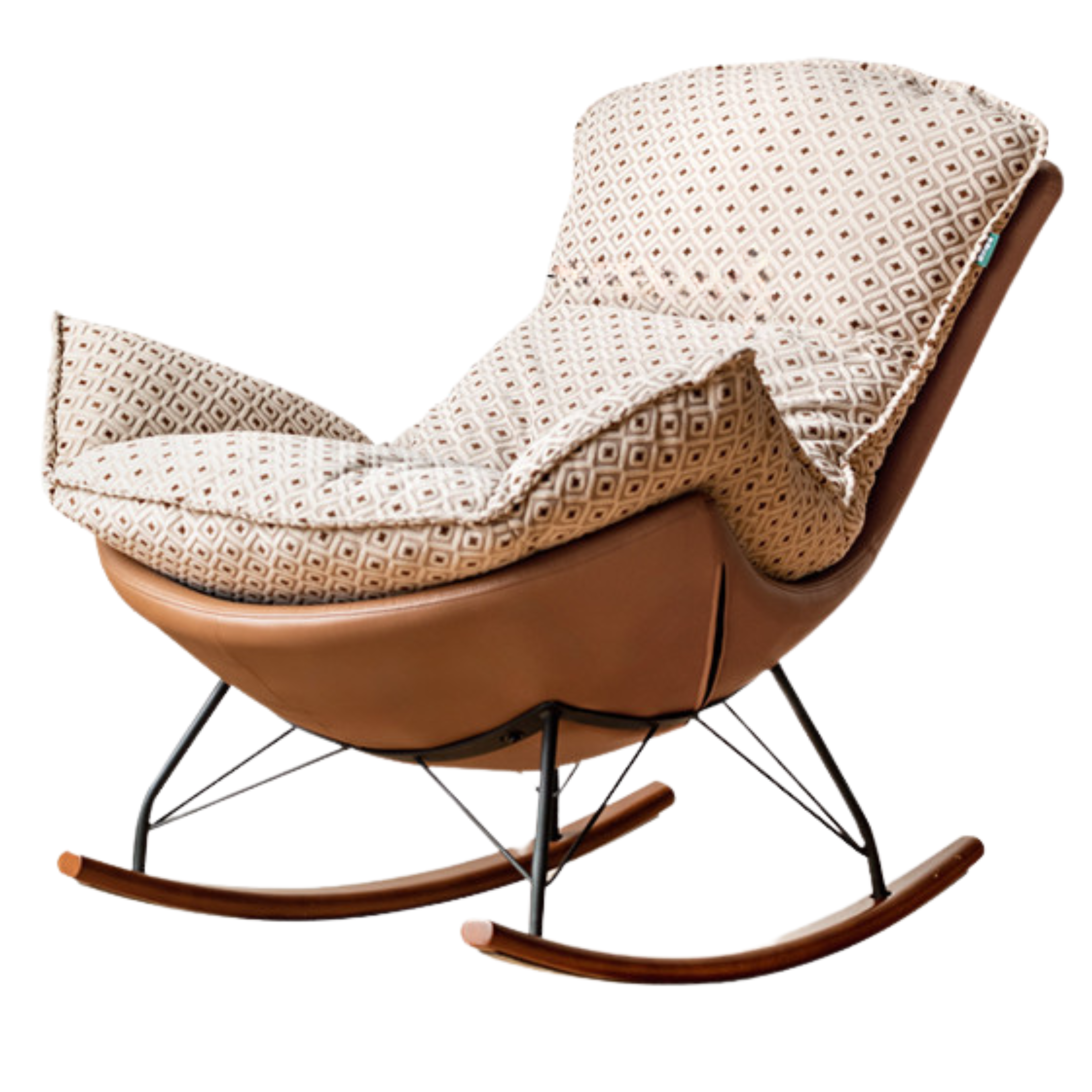 Fabric Rocking Retro Lazy Eggshell Chair