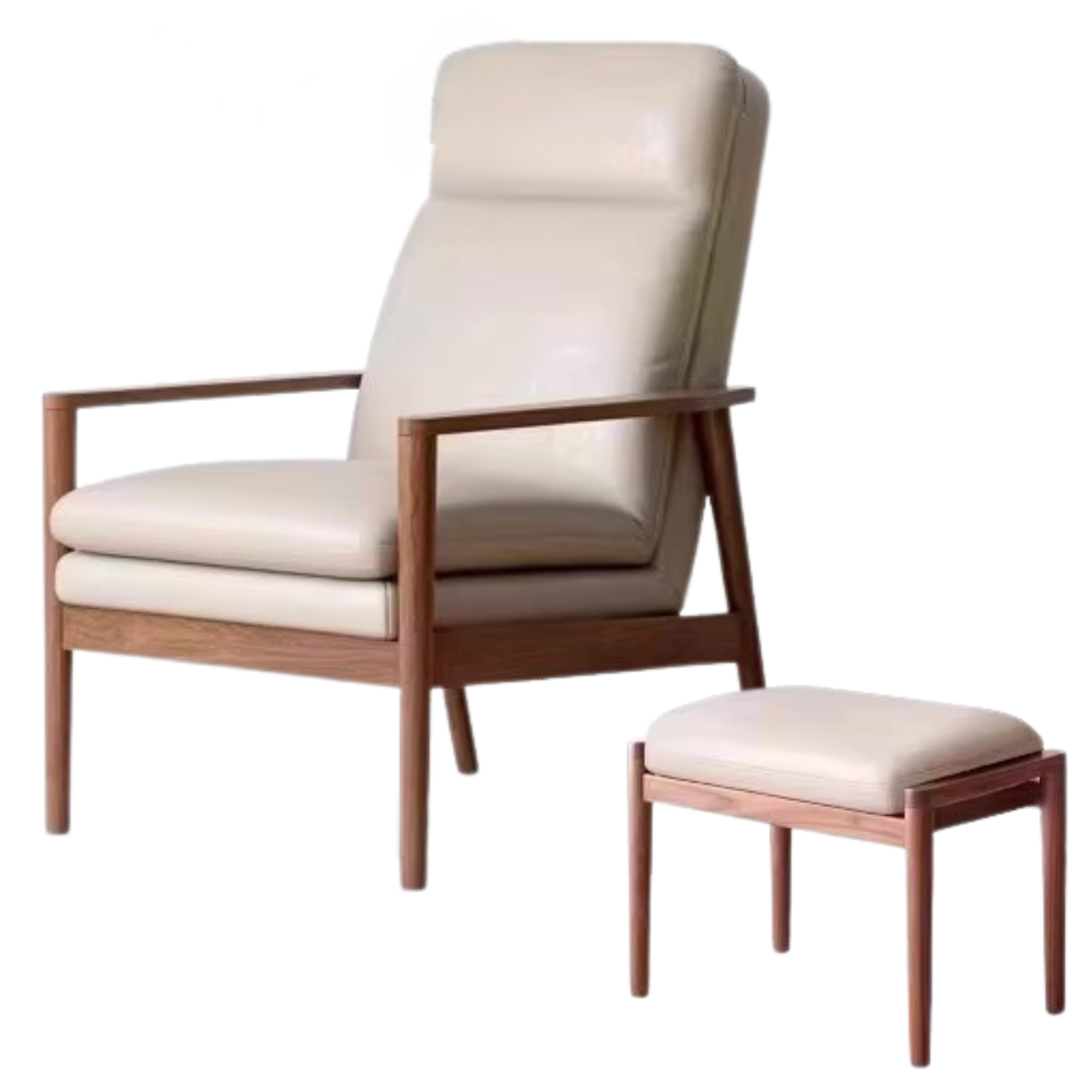 Black Walnut Solid Wood Fabric Sofa Chair