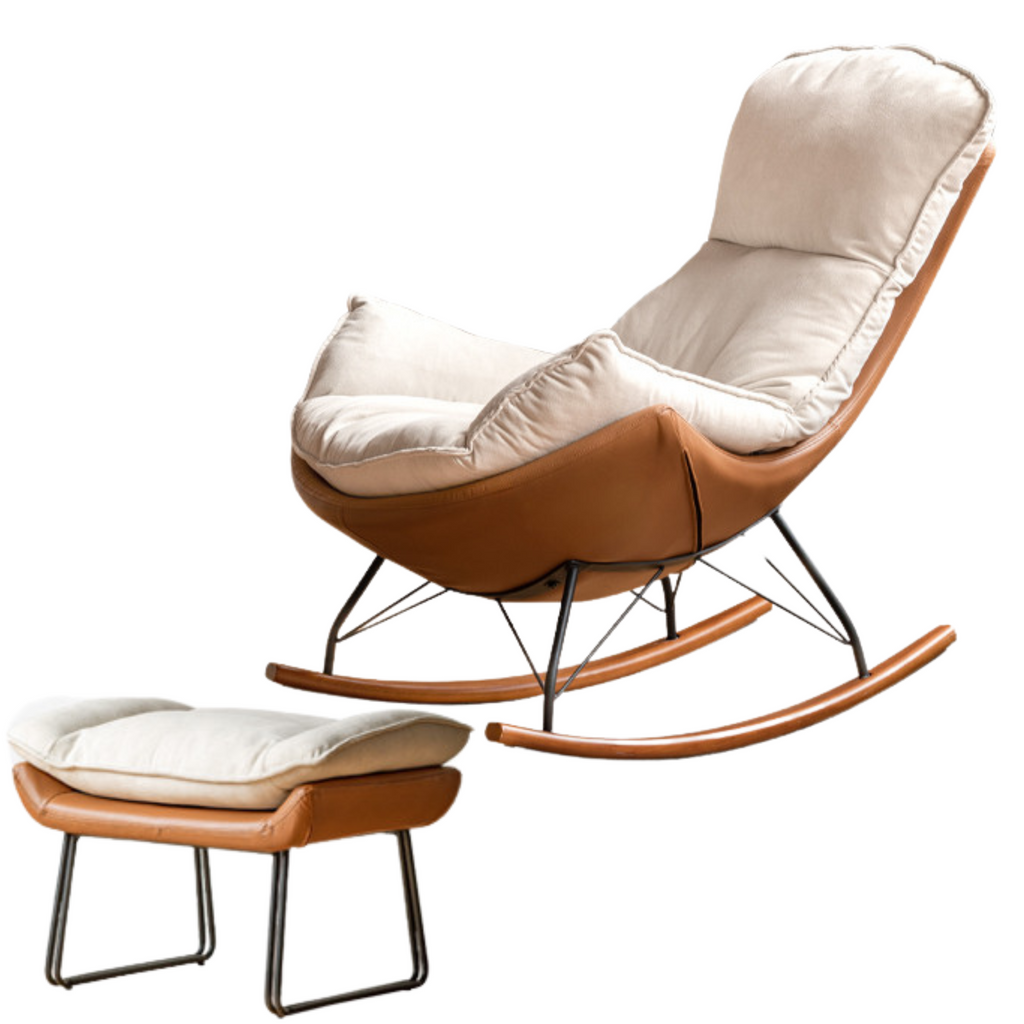 Fabric Rocking Retro Lazy Eggshell Chair