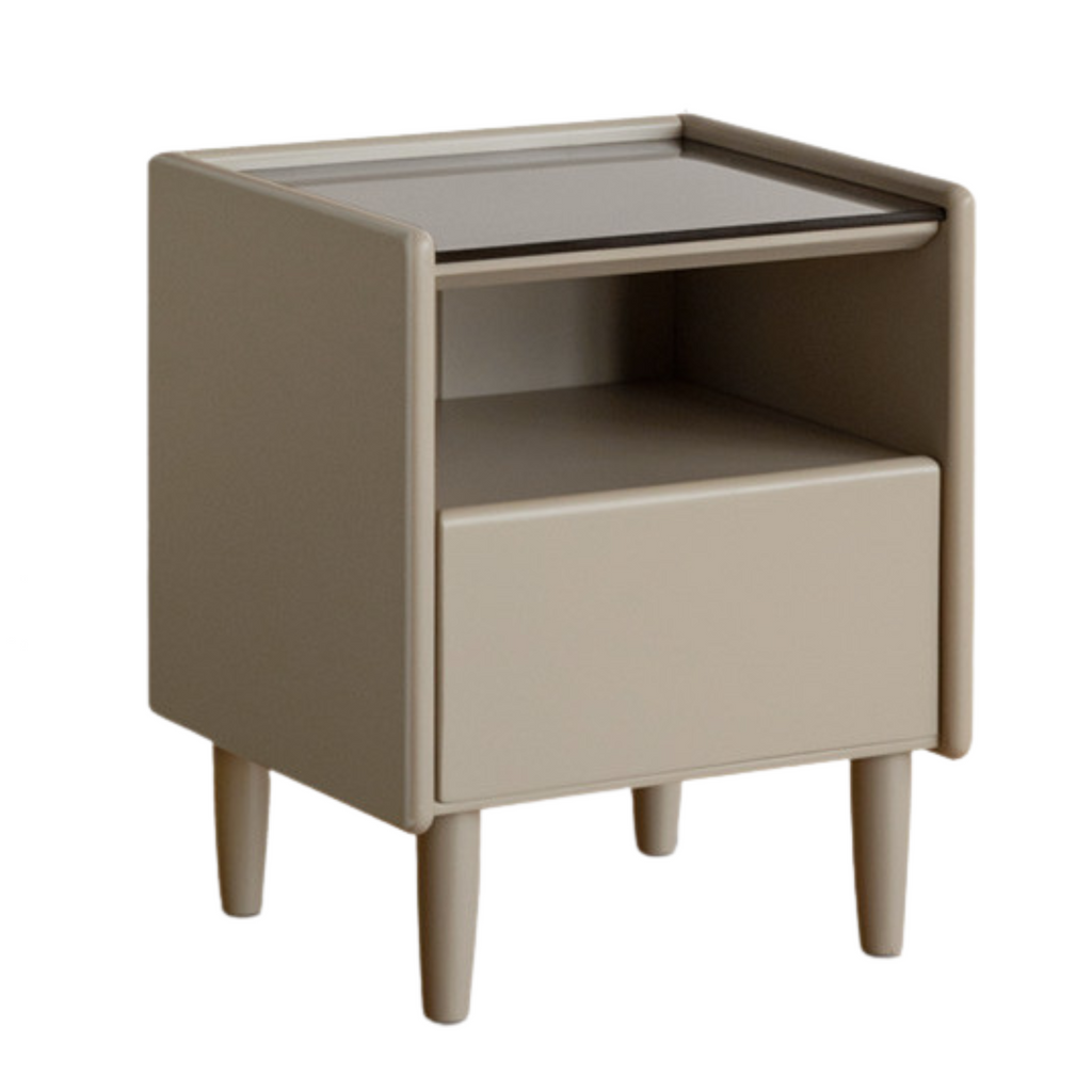 Ash, Cherry, Black walnut, Poplar, Solid Rubberwood Modern Nightstand.