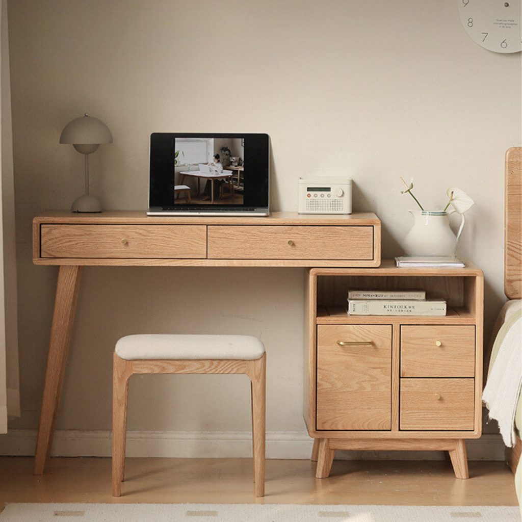 Oak solid wood Dressing Table Telescopic -USA