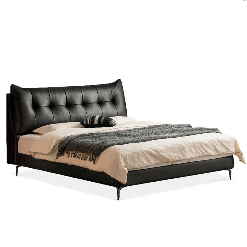 Genuine Leather Luxury Soft Bed