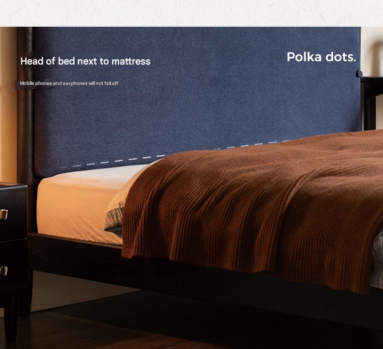 Ash Solid Wood Bauhaus Soft Leaning Antique Style Bed