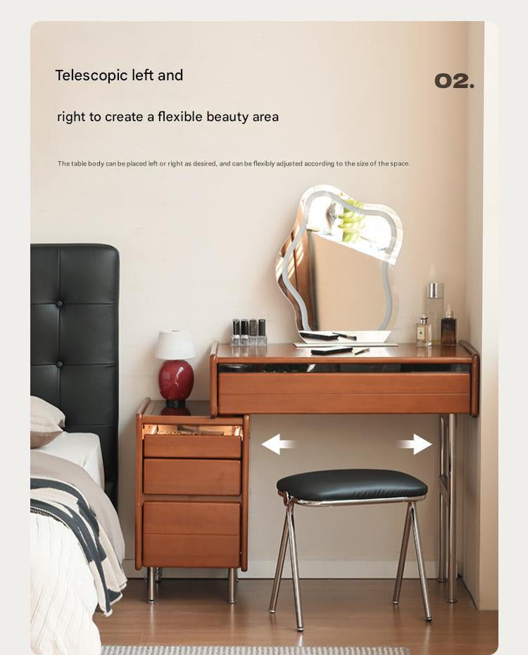 Poplar Solid Wood Bauhaus Multi Functional Dressing Table.