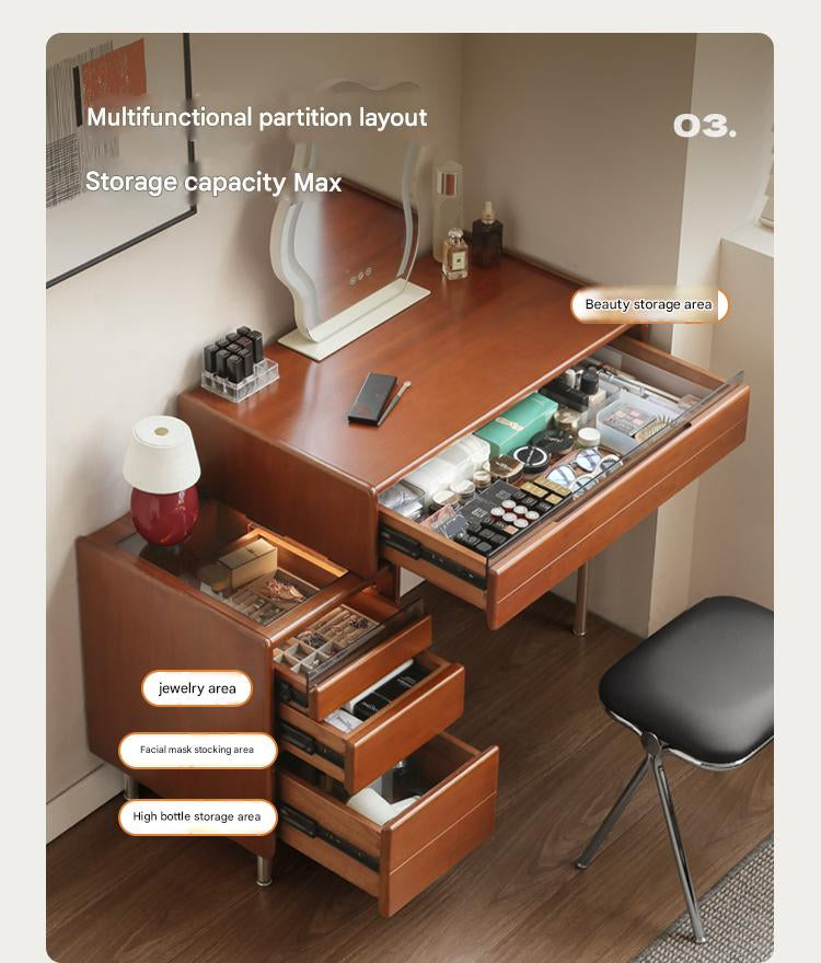 Poplar Solid Wood Bauhaus Multi Functional Dressing Table.