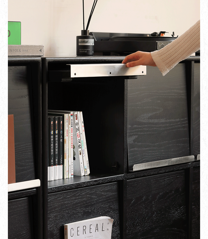 Oak Solid Wood Bauhaus Bookcase Module Combination