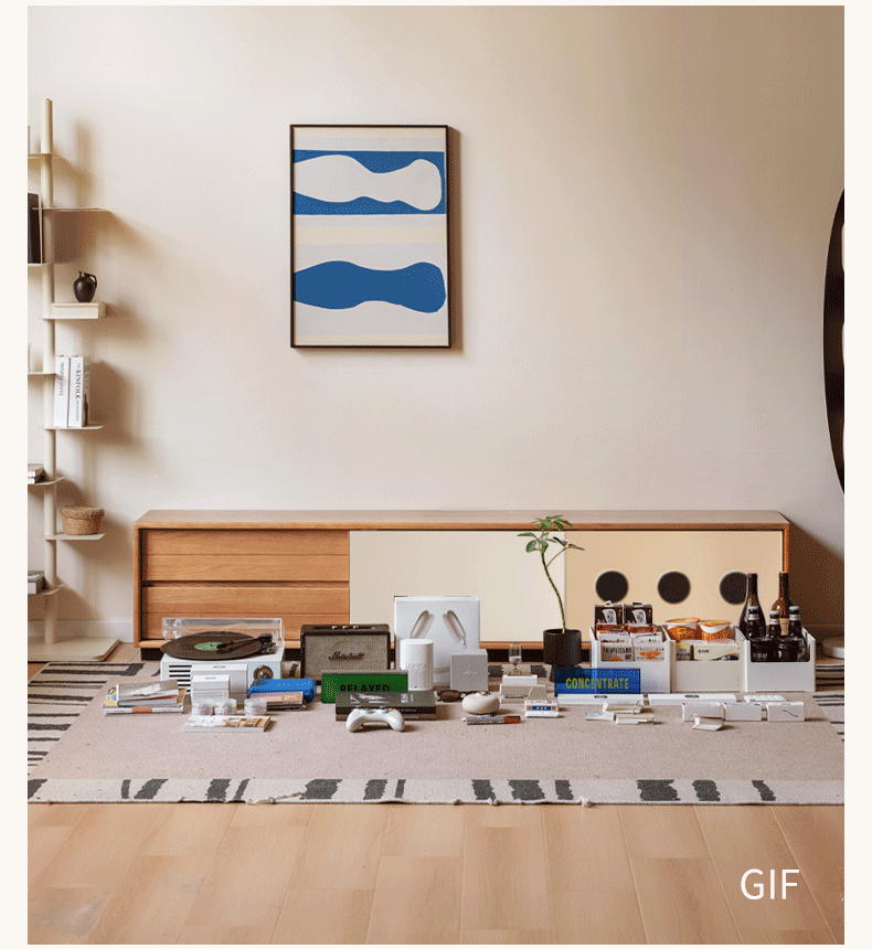 Cherry Solid Wood Antique Style TV Stand