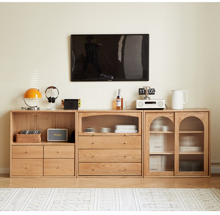 Oak Solid Wood Modern Free Combination Bookshelf