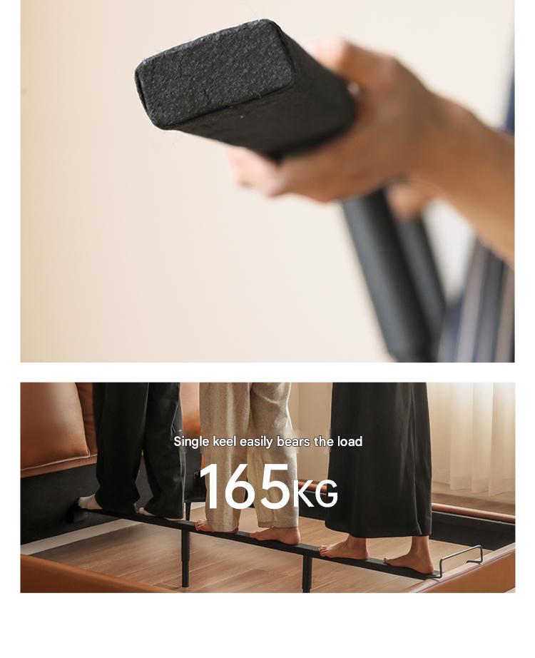 Leather Light Luxury Soft Leaning Bed