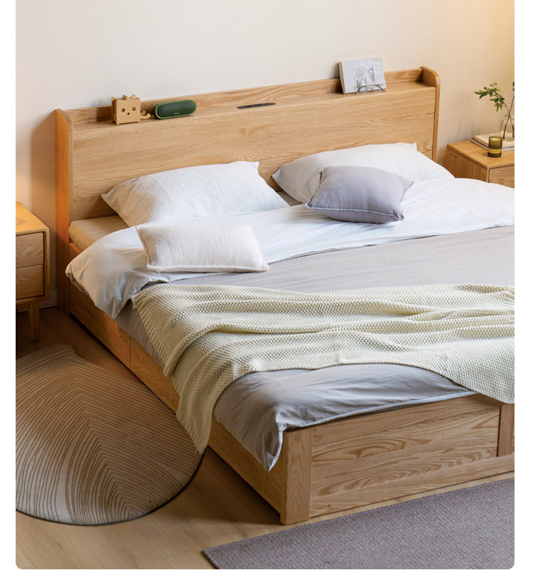 Oak Solid Wood Nightstand