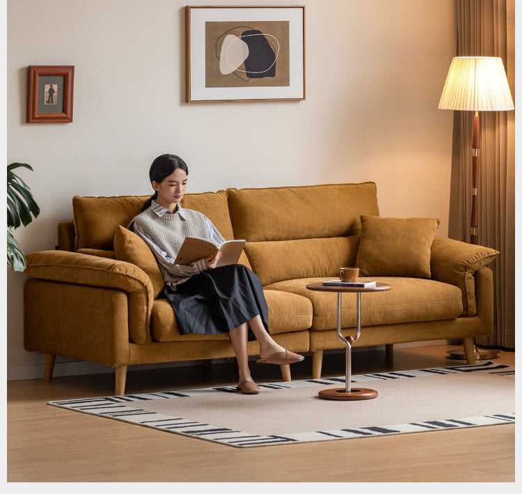 Fabric Sofa Simple High Backrest-