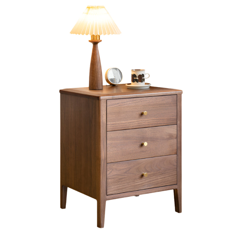 Black Walnut Solid Wood Nordic Style Nightstand