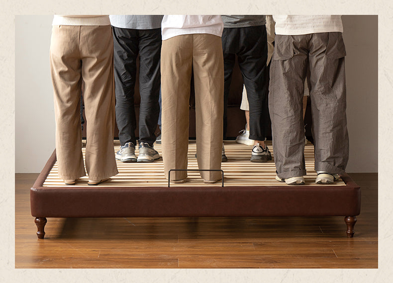 Leather Art Light Luxury Leather Bed