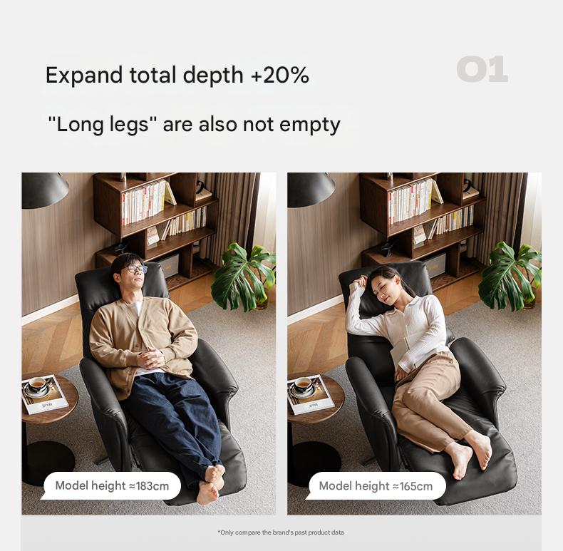 Cloud Leather Light Luxury Rotating Electric Chair