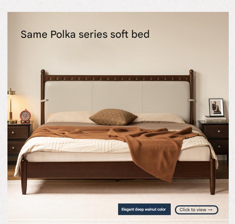 Ash Solid Wood Bauhaus Soft Leaning Antique Style Bed